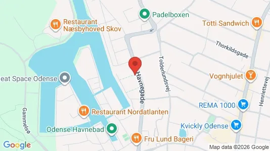 Apartments for rent i Odense C - kort over placeringen
