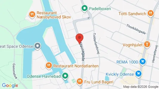 Apartments for rent i Odense C - kort over placeringen
