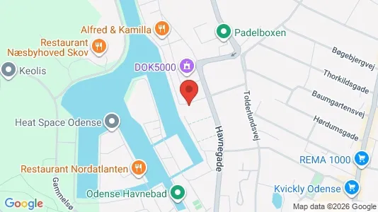 Apartments for rent i Odense C - kort over placeringen
