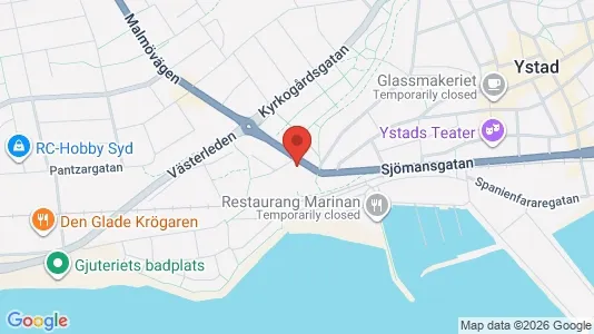 Apartments for rent i Ystad - kort over placeringen