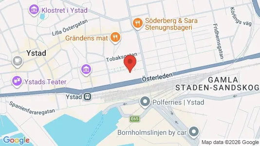 Apartments for rent i Ystad - kort over placeringen