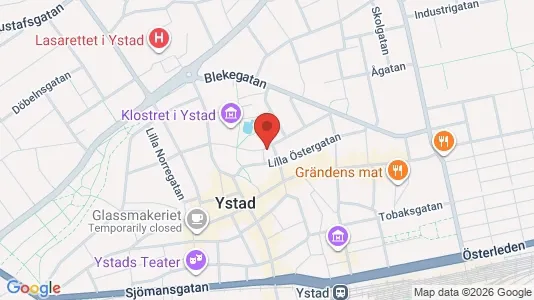 Apartments for rent i Ystad - kort over placeringen