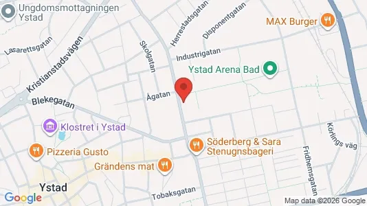 Apartments for rent i Ystad - kort over placeringen