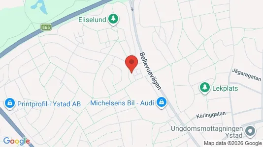 Apartments for rent i Ystad - kort over placeringen