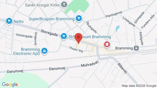 Apartments for rent i Bramming - kort over placeringen