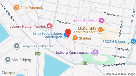 Apartments for rent i Esbjerg Center - kort over placeringen