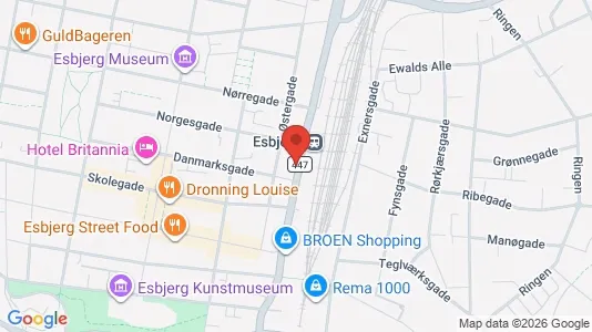 Apartments for rent i Esbjerg Center - kort over placeringen