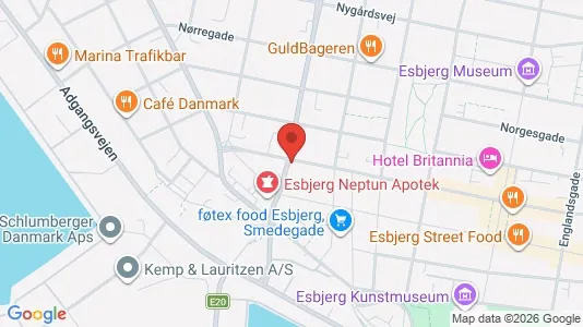 Apartments for rent i Esbjerg Center - kort over placeringen