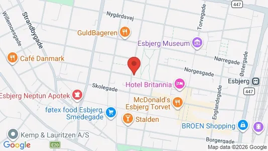 Apartments for rent i Esbjerg Center - kort over placeringen