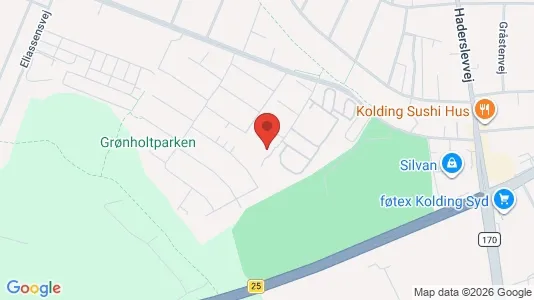 Apartments for rent i Kolding - kort over placeringen