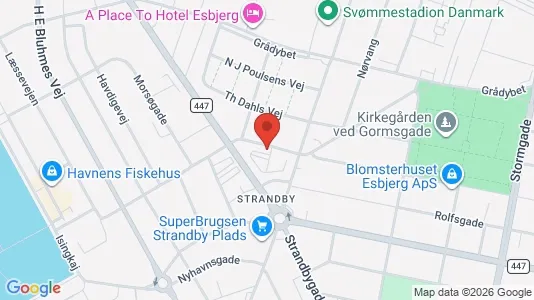 Apartments for rent i Esbjerg Center - kort over placeringen