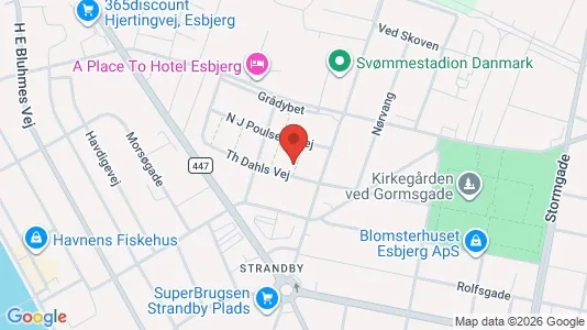 Apartments for rent i Esbjerg Center - kort over placeringen