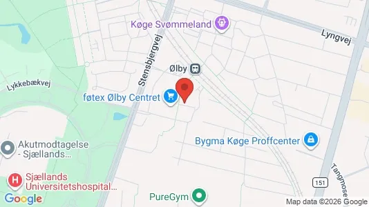Apartments for rent i Køge - kort over placeringen