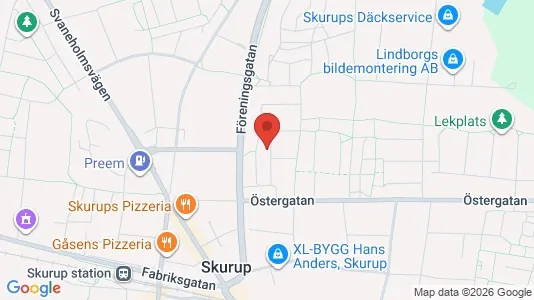 Apartments for rent i Skurup - kort over placeringen