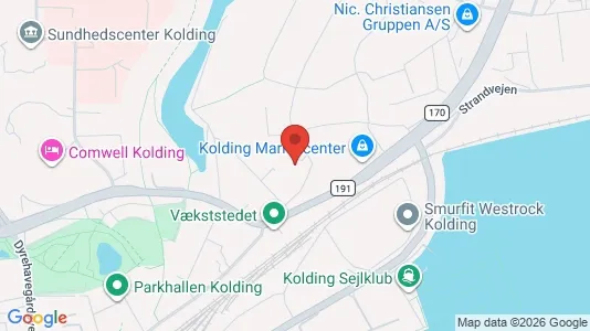 Apartments for rent i Kolding - kort over placeringen
