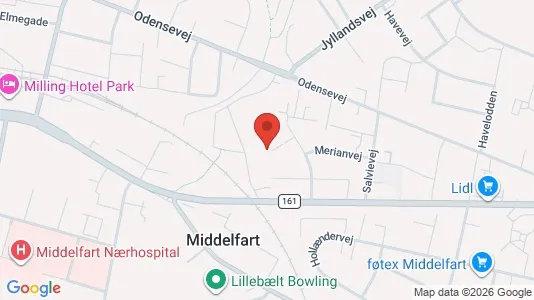 Apartments for rent i Middelfart - kort over placeringen