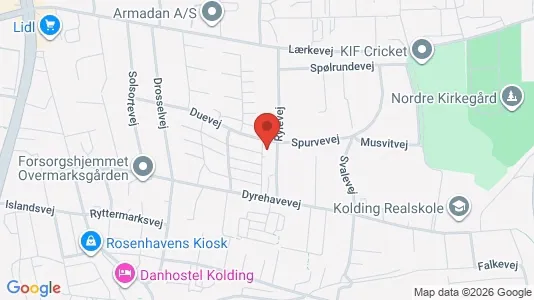 Apartments for rent i Kolding - kort over placeringen