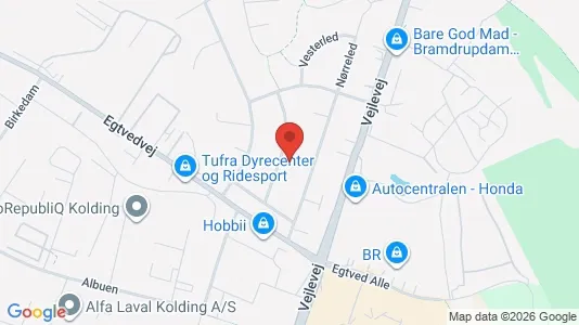 Apartments for rent i Kolding - kort over placeringen