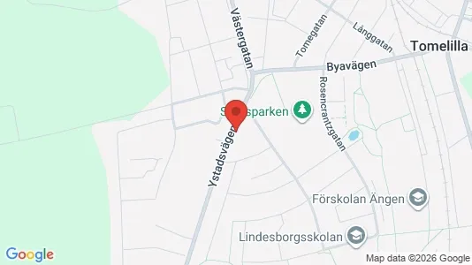 Apartments for rent i Tomelilla - kort over placeringen