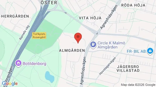 Apartments for rent i Husie - kort over placeringen