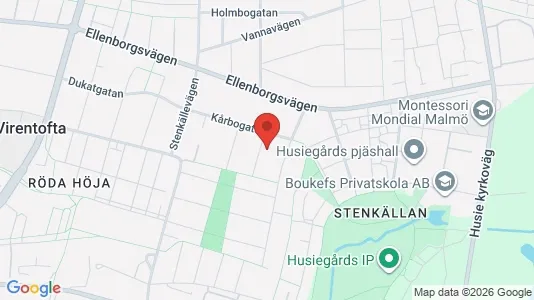 Apartments for rent i Husie - kort over placeringen