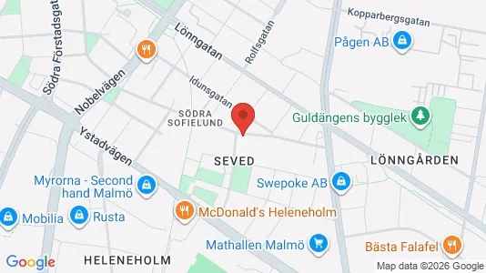 Apartments for rent i Sofielund - kort over placeringen