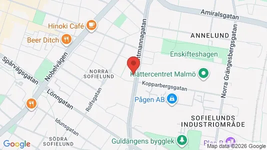 Apartments for rent i Sofielund - kort over placeringen