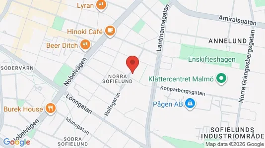 Apartments for rent i Sofielund - kort over placeringen