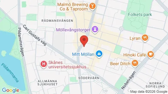 Apartments for rent i Malmö City - kort over placeringen