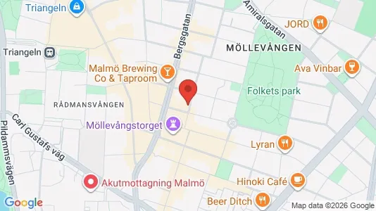 Apartments for rent i Malmö City - kort over placeringen