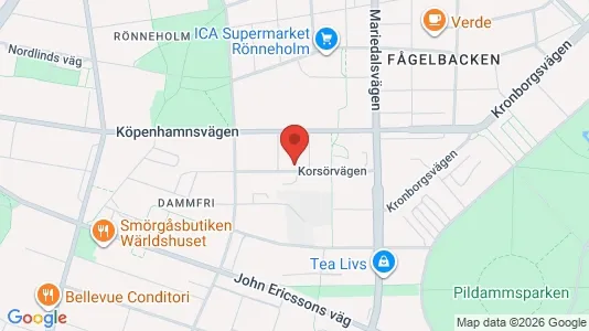 Apartments for rent i Malmö City - kort over placeringen