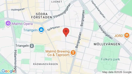 Apartments for rent i Malmö City - kort over placeringen