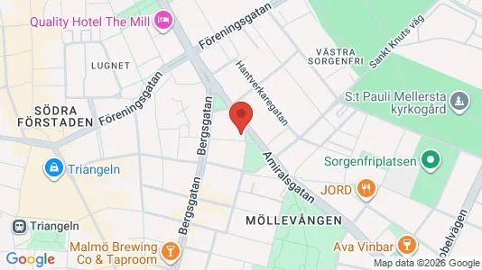 Apartments for rent i Malmö City - kort over placeringen