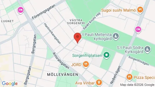Apartments for rent i Malmö City - kort over placeringen