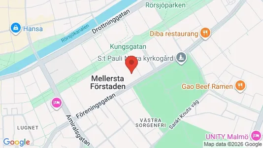 Apartments for rent i Malmö City - kort over placeringen