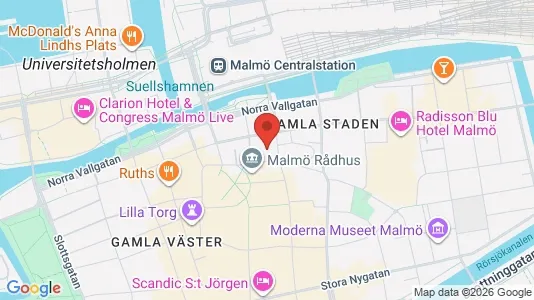 Apartments for rent i Malmö City - kort over placeringen