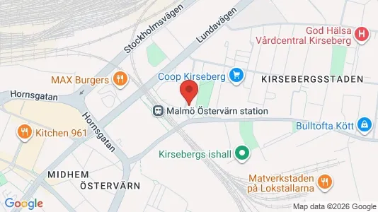 Apartments for rent i Kirseberg - kort over placeringen