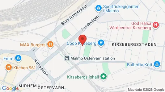 Apartments for rent i Kirseberg - kort over placeringen