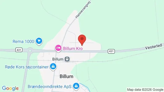 Apartments for rent i Billum - kort over placeringen