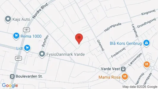 Apartments for rent i Varde - kort over placeringen