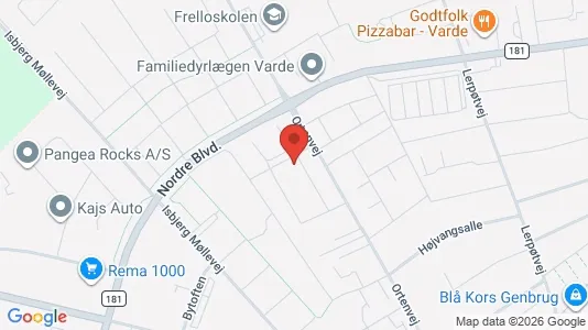 Apartments for rent i Varde - kort over placeringen