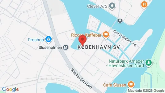 Apartments for rent i Copenhagen SV - kort over placeringen