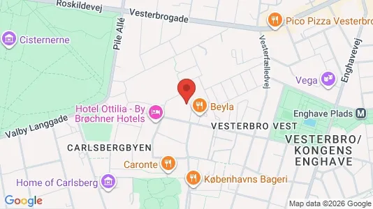 Apartments for rent i Vesterbro - kort over placeringen