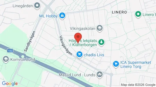 Apartments for rent i Lund - kort over placeringen