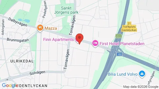 Apartments for rent i Lund - kort over placeringen