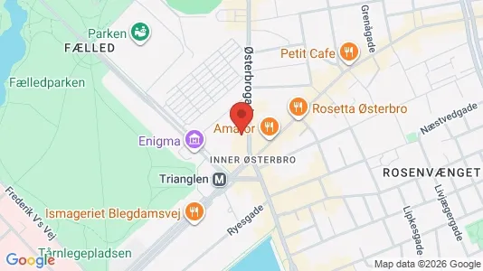 Apartments for rent i Østerbro - kort over placeringen