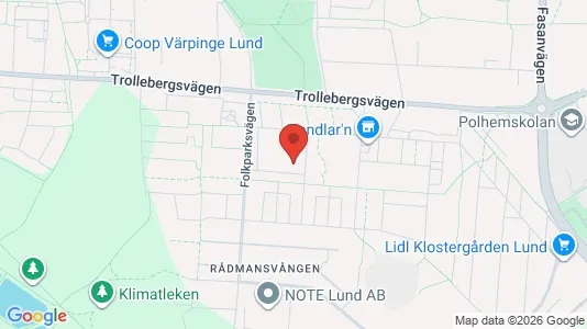 Apartments for rent i Lund - kort over placeringen