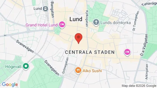Apartments for rent i Lund - kort over placeringen