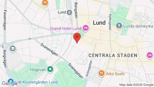 Apartments for rent i Lund - kort over placeringen