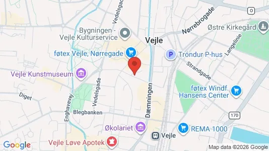 Apartments for rent i Vejle Center - kort over placeringen